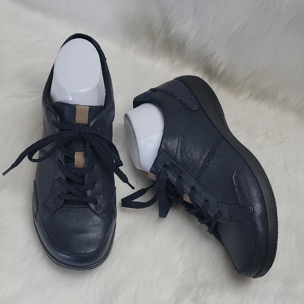 HOTTER Fearne II Otholite Navy Blue Lace Up Comfort Casual Sneaker Shoes 8.5 NEW